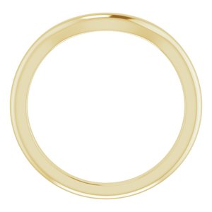 18K Yellow Band for 8 mm Square Ring
