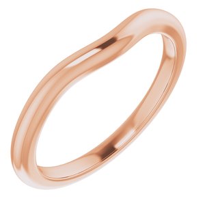 14K Rose Band for 5.5 mm Square Ring
