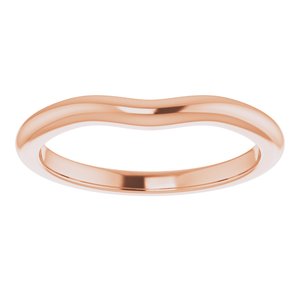 14K Rose Band for 5 mm Cushion Ring