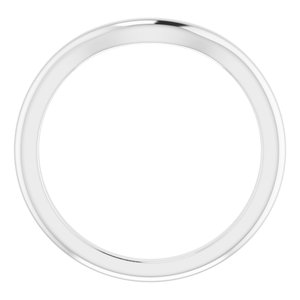 10K White Band for 7 mm Cushion Ring