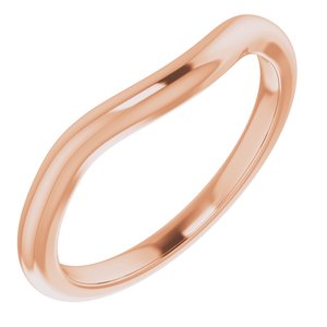 18K Rose Band for 8 mm Asscher Ring
