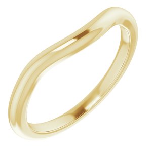 14K Yellow Band for 8 mm Asscher Ring