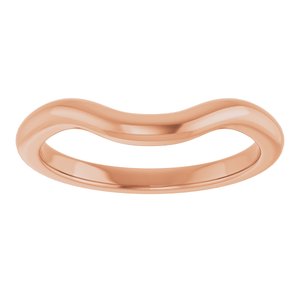 10K Rose Band for 9x7 mm Emerald Ring