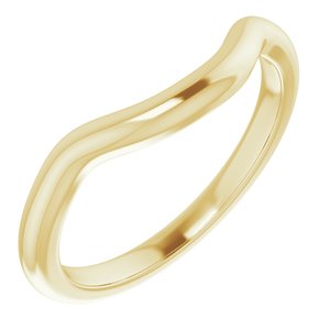 10K Yellow Band for 11x9 mm Emerald Ring