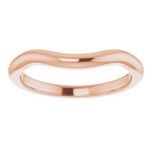 18K Rose Band for 8 mm Cushion Ring