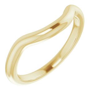 14K Yellow Band for 12x10 mm Emerald Ring