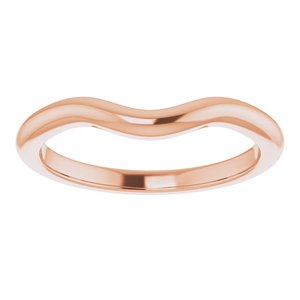10K Rose Band for 7x5 mm Emerald Ring