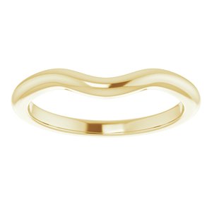 18K Yellow Band for 7x5 mm Emerald Ring