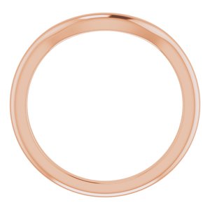 18K Rose Band for 10 mm Cushion Ring