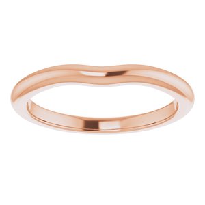 18K Rose Band for 4 mm Square Ring