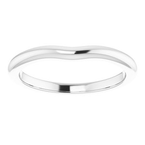 10K White Band for 4 mm Square Ring