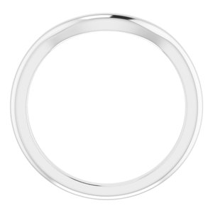 14K X1 White Band for 9 mm Square Ring