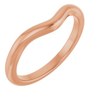 18K Rose Band for 9x7 mm Oval Ring