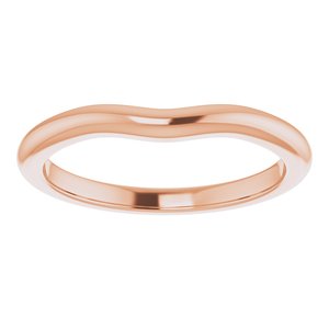 10K Rose Band for 5 mm Asscher Ring