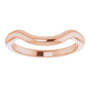 10K Rose Band for 12x10 mm Emerald Ring