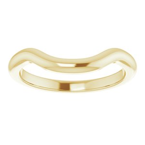 18K Yellow Band for 12x10 mm Emerald Ring