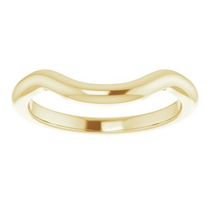 18K Yellow Band for 11x9 mm Emerald Ring