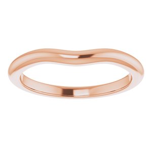 14K Rose Band for 5 mm Square Ring