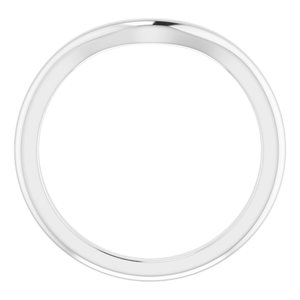 10K White Band for 10x8 mm Oval Ring