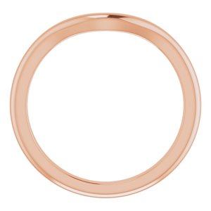 10K Rose Band for 10x8 mm Oval Ring