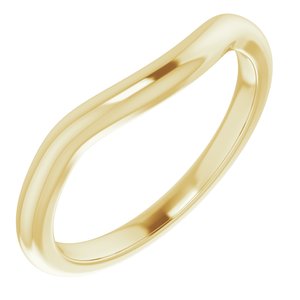 14K Yellow Band for 9 mm Asscher Ring