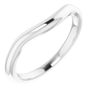 14K X1 White Band for 9 mm Asscher Ring