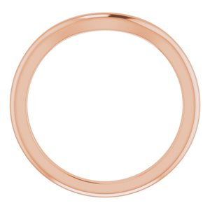 18K Rose Band for 8 mm Asscher Ring