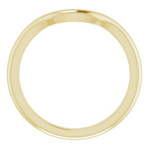 18K Yellow Band for 8x6 mm Emerald Ring