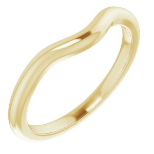 10K Yellow Band for 7x5 mm Emerald Ring