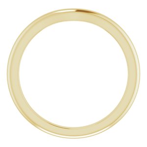 18K Yellow Band for 4.5 mm Square Ring