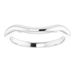 10K White Band for 9 mm Cushion Ring