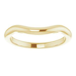 18K Yellow Band for 9 mm Cushion Ring