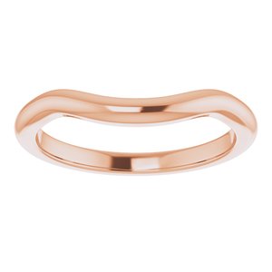 18K Rose Band for 9 mm Cushion Ring