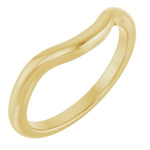 10K Yellow Band for 9x7 mm Emerald Ring