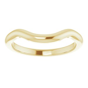 18K Yellow Band for 10x8 mm Emerald Ring