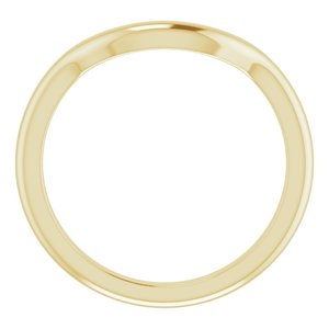 18K Yellow Band for 12x10 mm Emerald Ring