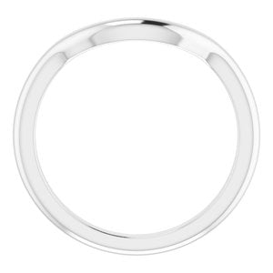 Continuum Sterling Silver Band for 12x10 mm Emerald Ring