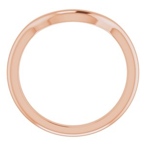 14K Rose Band for 12x10 mm Emerald Ring
