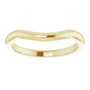 18K Yellow Band for 10 mm Asscher Ring