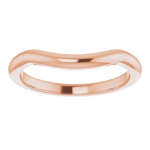 14K Rose Band for 10 mm Asscher Ring