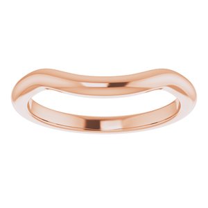18K Rose Band for 10 mm Cushion Ring