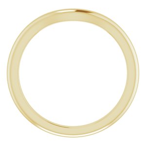 18K Yellow Band for 6 mm Square Ring