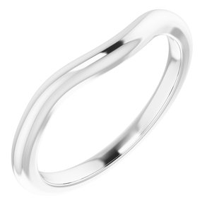 10K White Band for 6.5 mm Square Ring