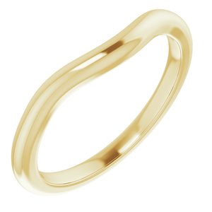 14K Yellow Band for 6.5 mm Square Ring