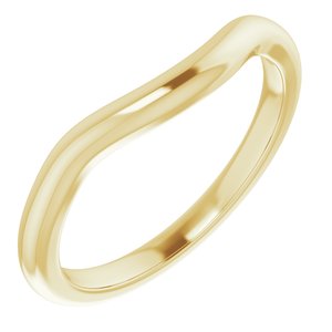 14K Yellow Band for 8 mm Square Ring