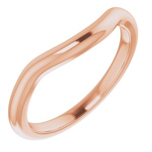 10K Rose Band for 10 mm Cushion Ring