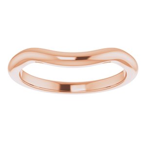 18K Rose Band for 8 mm Square Ring