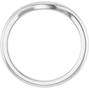 14K X1 White Band for 7 mm Square Ring