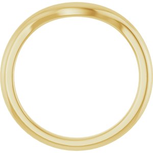 18K Yellow Band for 7 mm Square Ring