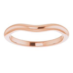 18K Rose Band for 6 mm Square Ring